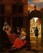 HOOCH, Pieter de Musical Party in a Courtyard sg oil painting picture wholesale